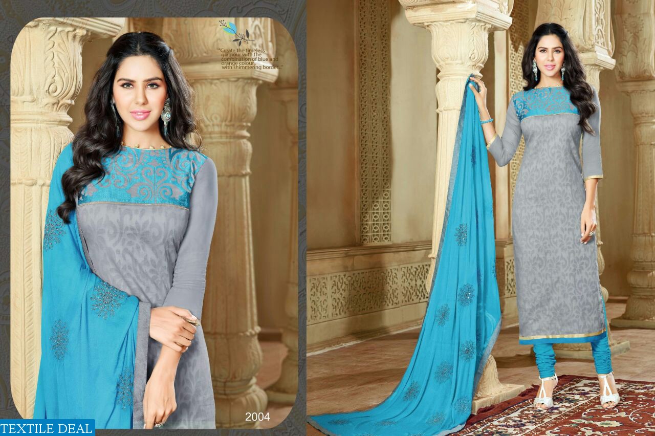 champion vol-2 by shagun Wholesale jacquard Embroidered Dress material